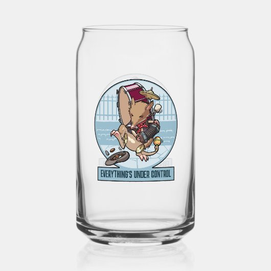 Bandicootおもしろいすべてが制御漫画の下にある ガラス缶 (裏面)