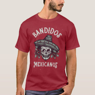 Bandidos MexicanosマルーンTシャツ Tシャツ