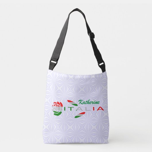 Bandiera d'Italia Rosa Personalized クロスボディバッグ (正面)