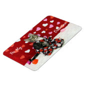 Bandit 最高の's Dressed  Valentine's Cat /子猫 マグネット (左側)