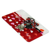 Bandit 最高の's Dressed  Valentine's Cat /子猫 マグネット (右側)