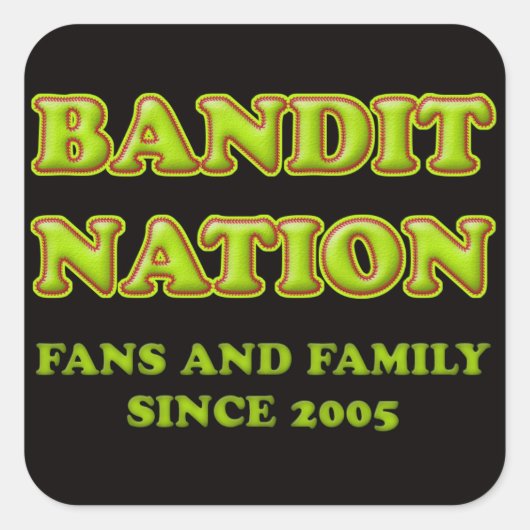Bandit Nationスタンプ スクエアシール (正面)