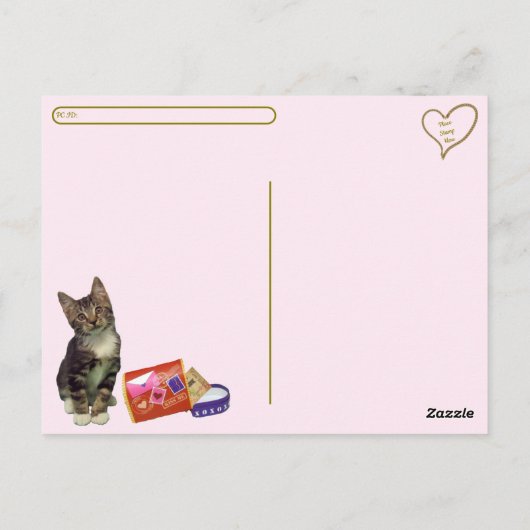 Bandit The Cat's Postcrossing Valentineのはがき ポストカード (裏面)
