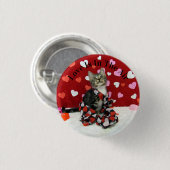 Bandit's Valentine's Dayボタン – Cute cat Pic 缶バッジ (正面&裏面)