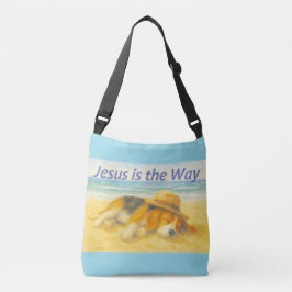 Bandolera Beach with a Hat - "Jesus is the Way" クロスボディバッグ