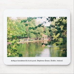 Bandstand & Duck pond, Stephens Green Dublin マウスパッド