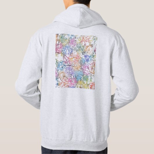 Bandung Indonesia City Map パーカ (裏面)