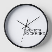 Bandwidth Exceeded | Minimalist Industrial Wall  壁時計 (正面)