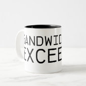 Bandwidth Exceeded | Minimalist Typography ツートーンマグカップ (正面左)