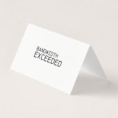 Bandwidth Exceeded | Professional Thank You Note  (正面)