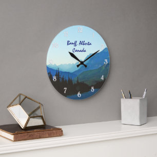 Banffの碧玉の青 ラージ壁時計