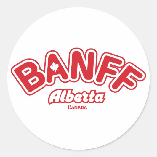 Banffの葉 ラウンドシール (正面)