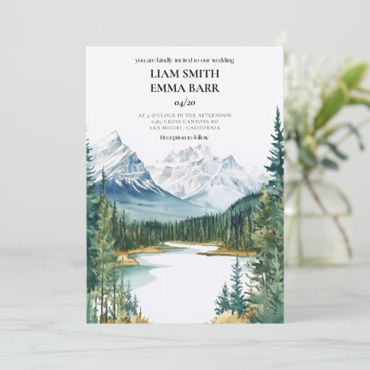 Banff Canada Rocky Mountains 招待状 (スタンド正面)