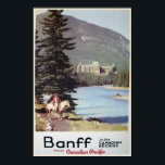 Banff Canadian Rockies Vintage Travel Poster ポスター<br><div class="desc">A reproduction print of a vintage graphic poster promoting tourism to Banff, Alberta by Canadian Pacific. **The image was digitally created at 300 megapixels of resolution, the highest resolution accepted by Zazzle and its new high-tech printers. The image has been cleaned, digitally enhanced and restored where necessary. From extra small...</div>