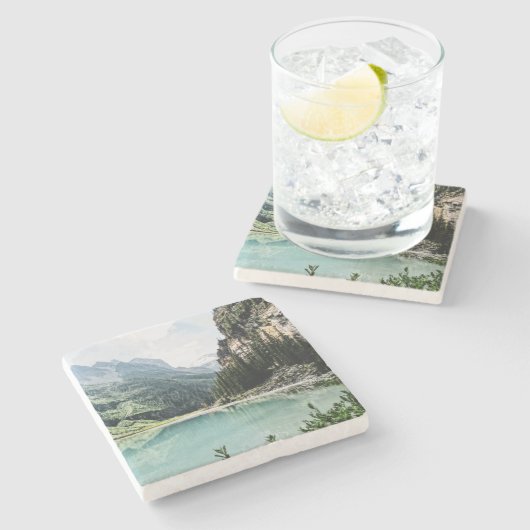 Banff Lake Louiseの石造りのコースター ストーンコースター (横)