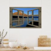 Banff National Park 6 Pane Open Window Poster ポスター (キッチン)