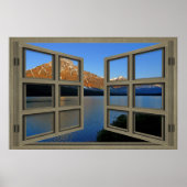Banff National Park 6 Pane Open Window Poster ポスター (正面)