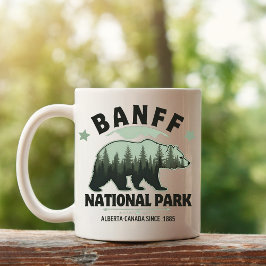 Banff National Park Adventure – Watercolor Bear コーヒーマグカップ