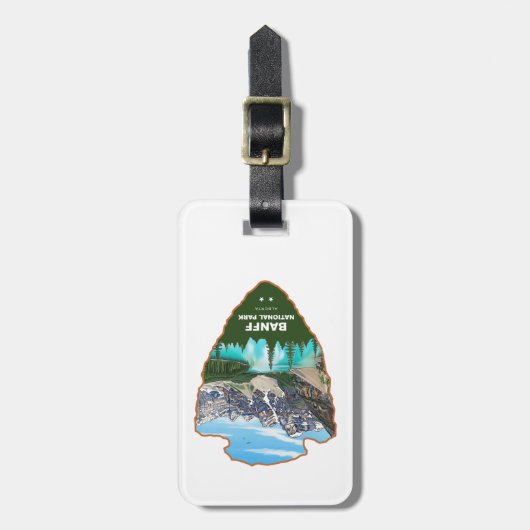 Banff National Park Alberta Arrowhead ラゲッジタグ (正面縦)