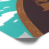 Banff National Park Alberta Canada Travel Poster ポスター (角)