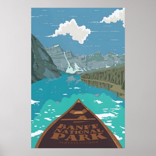 Banff National Park Alberta Canada Travel Poster ポスター (正面)