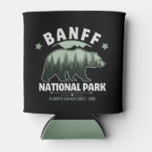 Banff National Park Canada – Bear and Forest 缶クーラー (正面)
