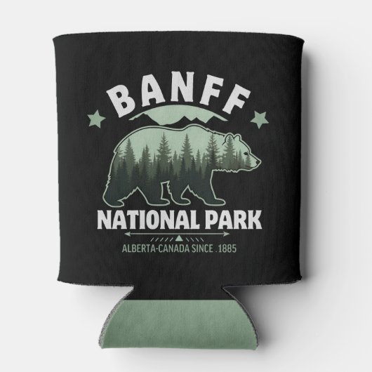Banff National Park Canada – Bear and Forest 缶クーラー (裏面)