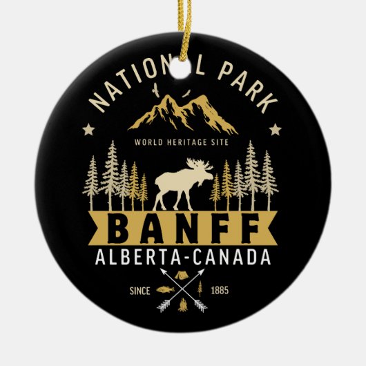 Banff National Park Cute Landscape セラミックオーナメント (正面)
