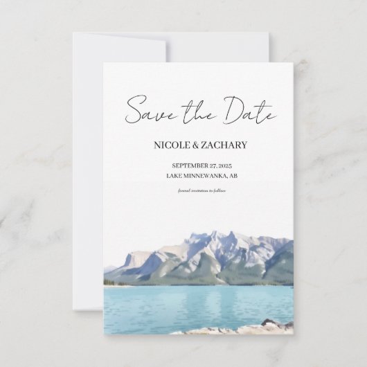 Banff National Park - Flat Save The Date Card セーブザデート (正面)