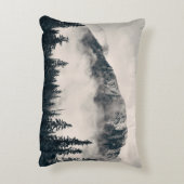 Banff national park foggy mountains and forest in  アクセントクッション (裏面(縦))