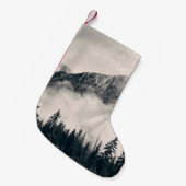 Banff national park foggy mountains and forest in スモールクリスマスストッキング (正面 (吊り時))