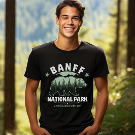 Banff National Park Forest Bear Design Tシャツ