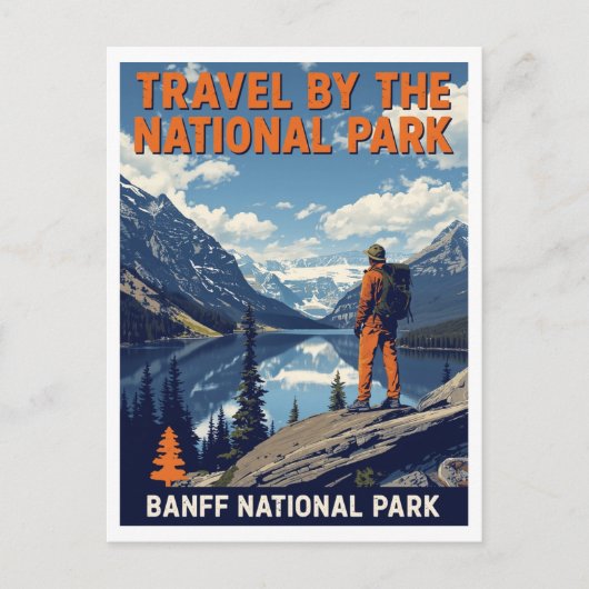 Banff National Park Mountain Lake ポストカード (正面)