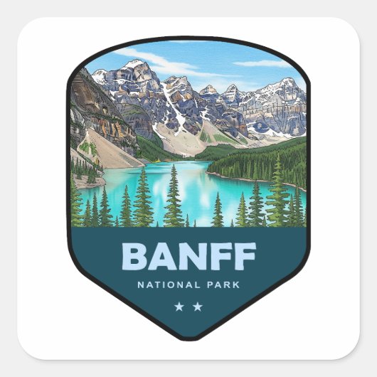 Banff National Park Shield スクエアシール (正面)