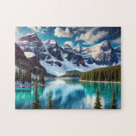 Banff National Park Turquoise Lake, Canada Mount ジグソーパズル