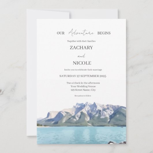 Banff National Park - Wedding Invite 招待状 (正面)