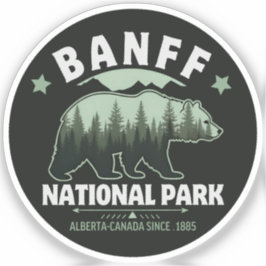 Banff National Park Wildlife – Rustic Bear シール