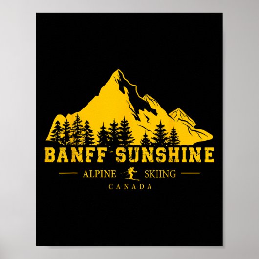 Banff Sunshine Canada Ski Resort Alpine Skiing  ポスター (正面)