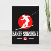 Banff Sunshine Canada Ski Resort Rocky Mountains S カード (正面)