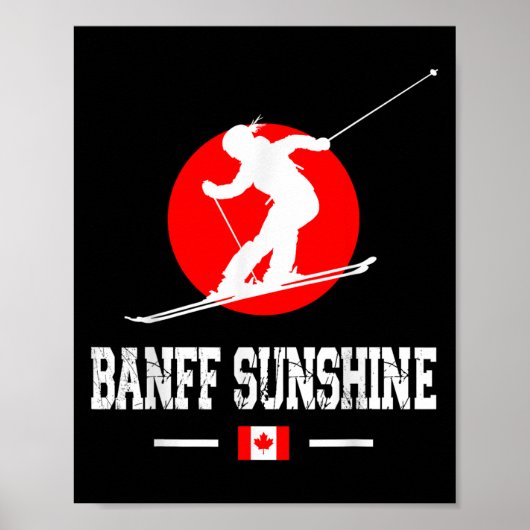 Banff Sunshine Canada Ski Resort Rocky Mountains S ポスター (正面)
