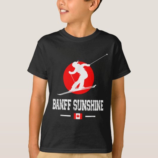 Banff Sunshine Canada Ski Resort Rocky Mountains S Tシャツ (正面)