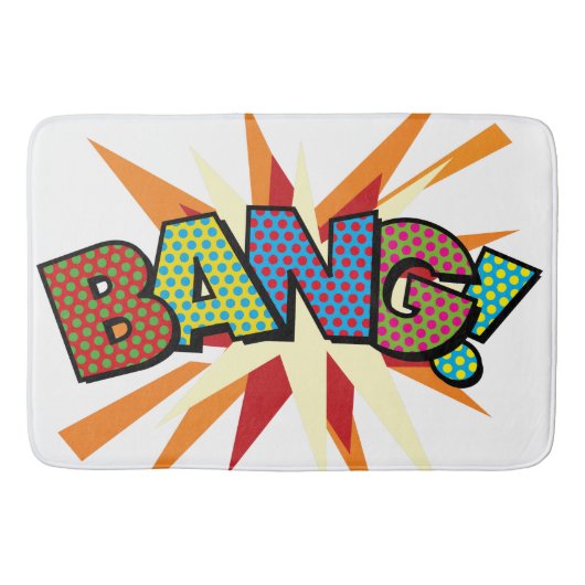 BANG 楽しいレトロ漫画ポップアート バスマット (正面)