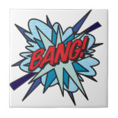 BANG 面白いレトロ漫画ポップアート タイル (正面)