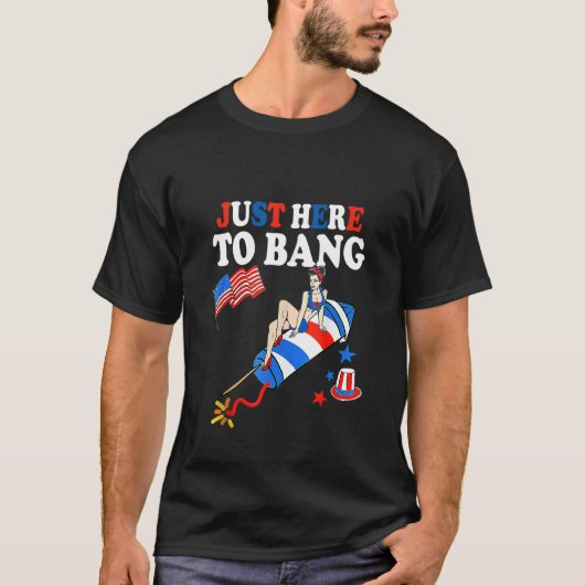 Bang 4Th Of July Fireworks America Flへ Tシャツ (正面)