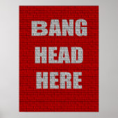 Bang Head Hereオフィスのユーモア ポスター (正面)