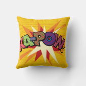 BANG KA-POWおもしろいクールモダン漫画本画ポップ・アートの画 クッション (裏面)