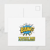 BANG Trust私はスーパーヒーローおもしろいBANG ポストカード (正面/裏面)
