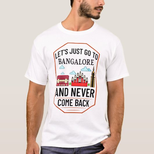 Bangalore India City Skyline Map Travel 10 Tシャツ (正面)