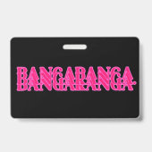 Bangaranga 歌詞 ワード (ホットピンク) バッジ (正面)
