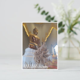 Bangkok, interior view of Wat Traimit, Thailand ポストカード